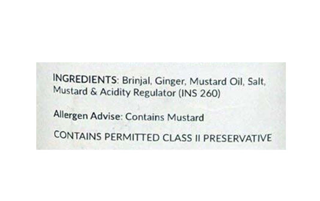Arko's Brinjal Pickle    Glass Jar  200 grams
